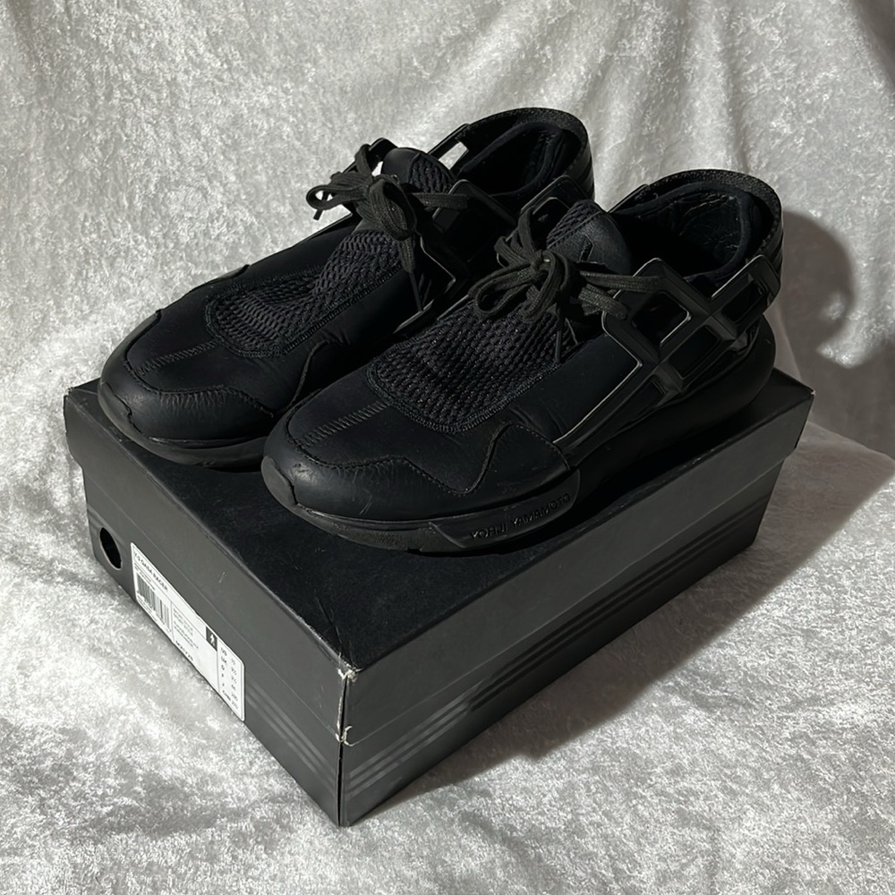 Y-3 Adidas Yohji Yamamoto Triple Black Qasa Racer Mens Size 10